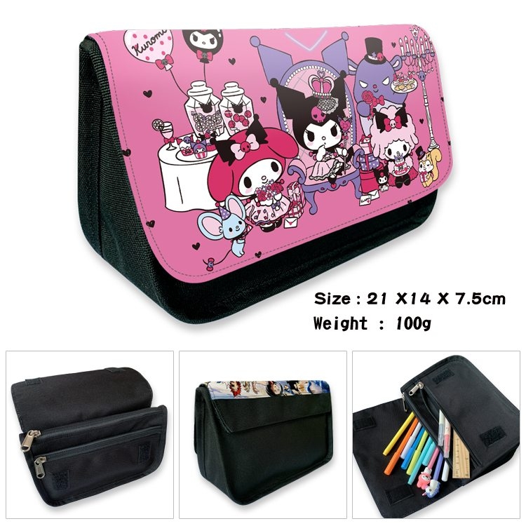 melody Anime Velcro canvas zipper pencil case Pencil Bag 21×14×7.5cm