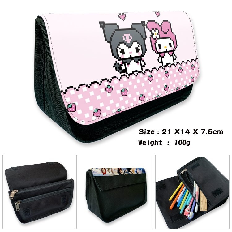 melody Anime Velcro canvas zipper pencil case Pencil Bag 21×14×7.5cm