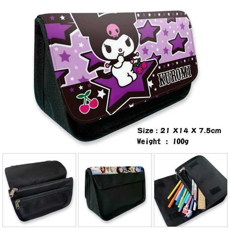 melody Anime Velcro canvas zipper pencil case Pencil Bag 21×14×7.5cm