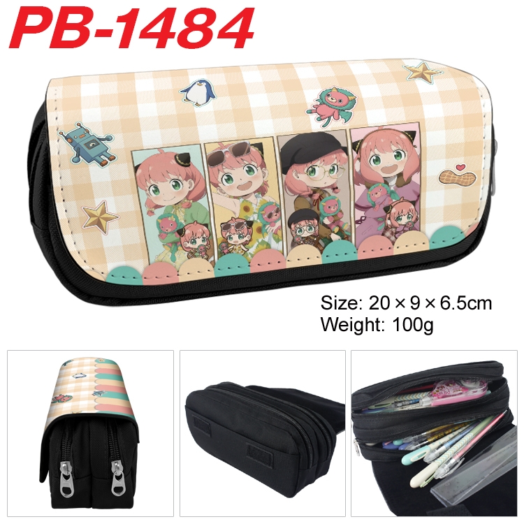 SPY×FAMILY Anime double-layer pu leather printing pencil case 20×9×6.5cm PB-1484