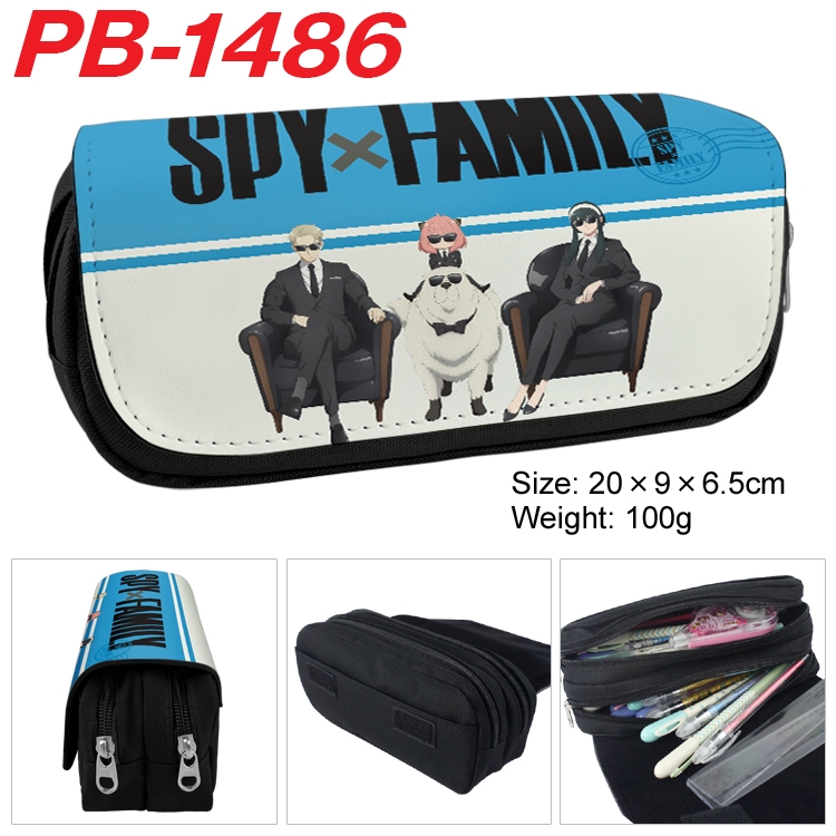 SPY×FAMILY Anime double-layer pu leather printing pencil case 20×9×6.5cm  PB-1486