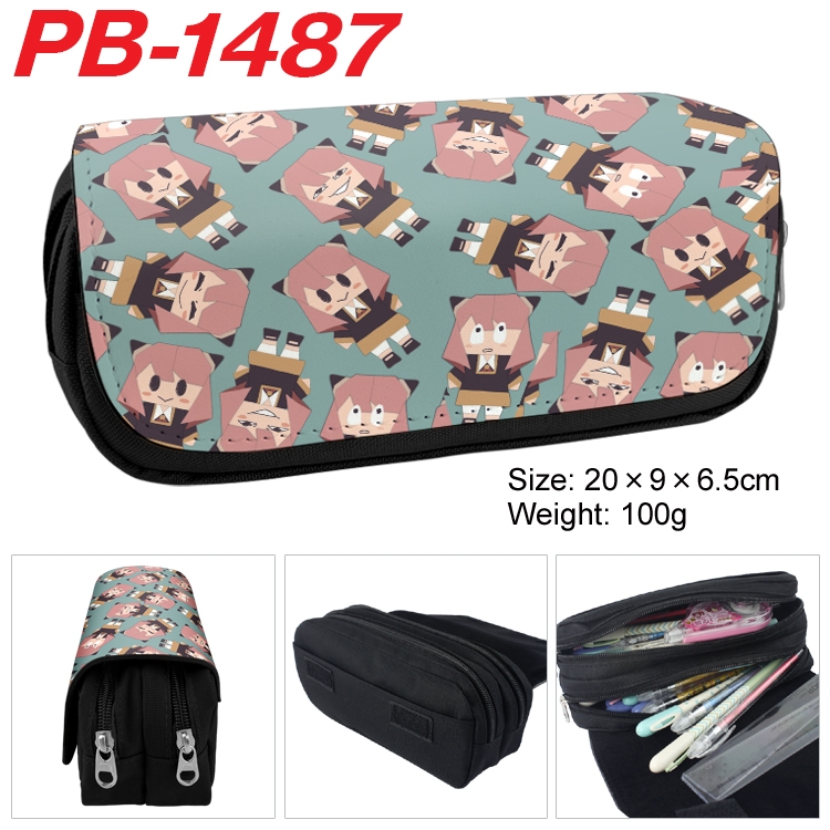 SPY×FAMILY Anime double-layer pu leather printing pencil case 20×9×6.5cm  PB-1487