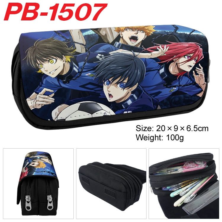 BLUE LOCK Anime double-layer pu leather printing pencil case 20×9×6.5cm  PB-1507