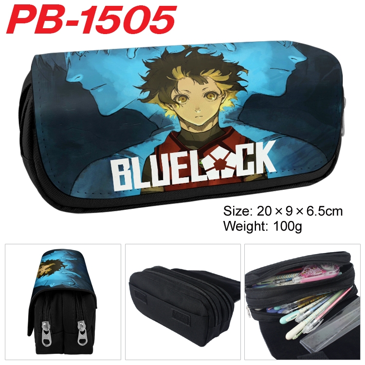 BLUE LOCK Anime double-layer pu leather printing pencil case 20×9×6.5cm PB-1505