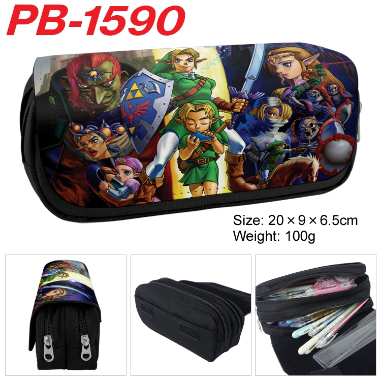 The Legend of Zelda Anime double-layer pu leather printing pencil case 20×9×6.5cm  PB-1590