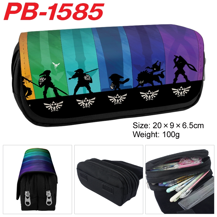 The Legend of Zelda Anime double-layer pu leather printing pencil case 20×9×6.5cm PB-1585