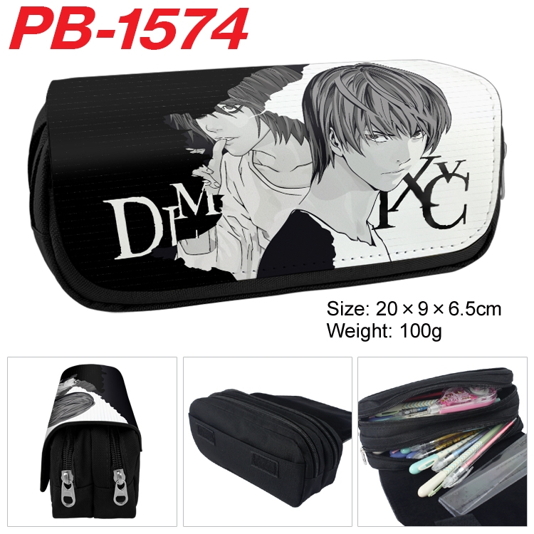 Death note Anime double-layer pu leather printing pencil case 20×9×6.5cm  PB-1574