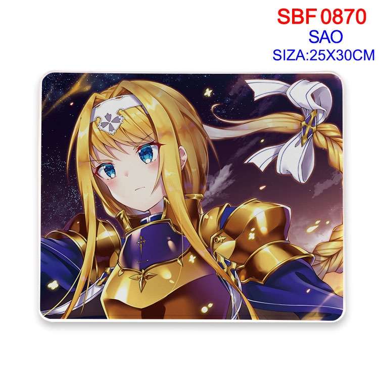 Sword Art Online Animation peripheral locking mouse pad 25X30CM  SBF-870-2
