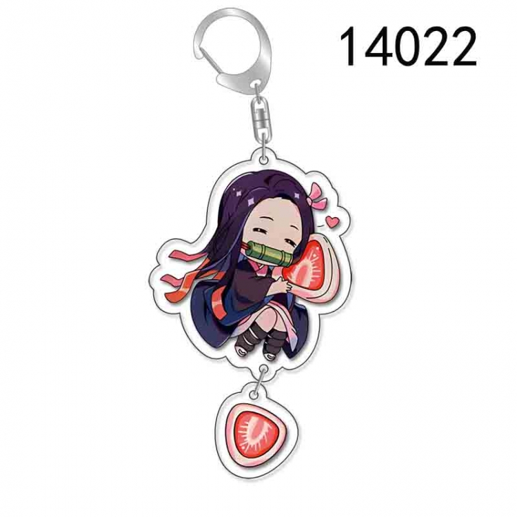 Demon Slayer Kimets Anime acrylic Pendant Key Chain  price for 5 pcs 14022