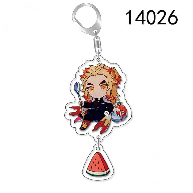 Demon Slayer Kimets Anime acrylic Pendant Key Chain  price for 5 pcs 14026