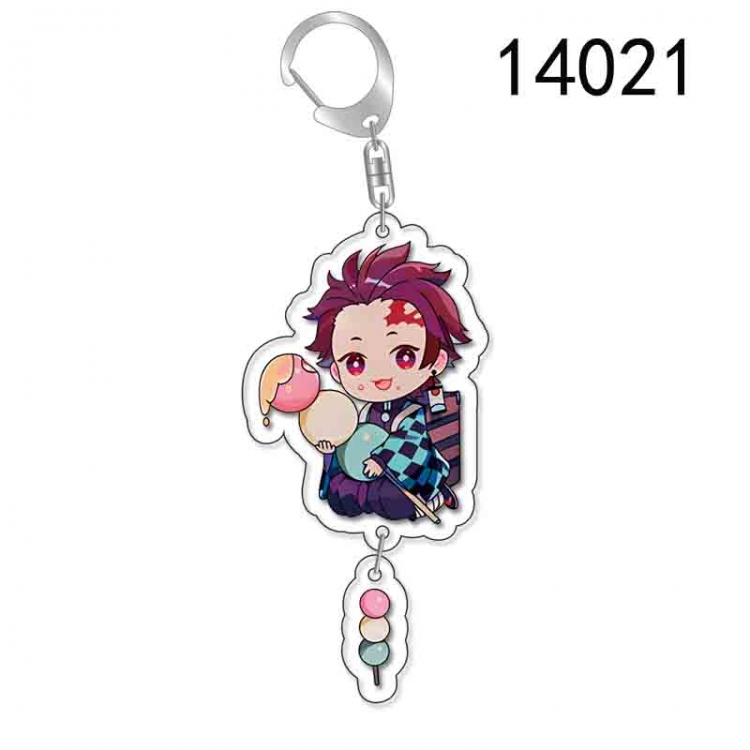 Demon Slayer Kimets Anime acrylic Pendant Key Chain  price for 5 pcs 14021