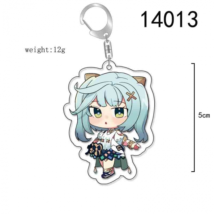 Genshin Impact Anime Acrylic Keychain Charm price for 5 pcs 14013