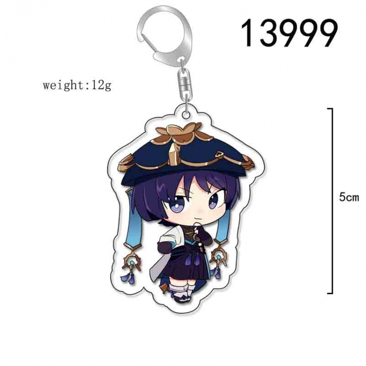 Genshin Impact Anime Acrylic Keychain Charm price for 5 pcs 13999