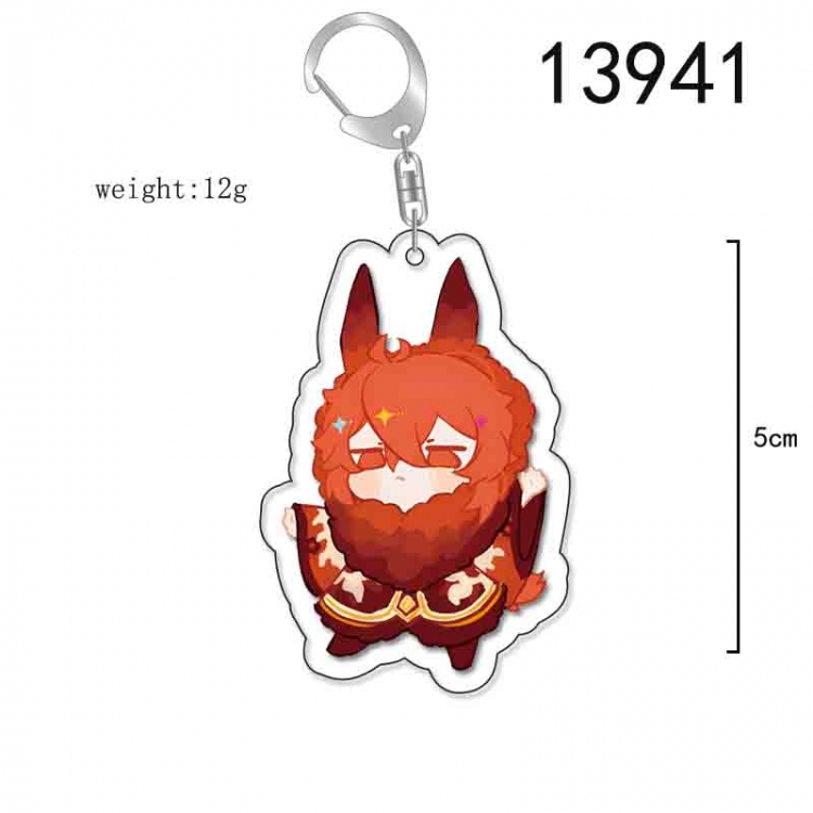 Genshin Impact Anime Acrylic Keychain Charm price for 5 pcs 13941