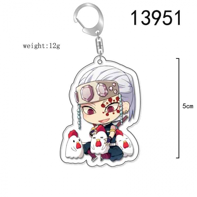 Demon Slayer Kimets Anime Acrylic Keychain Charm price for 5 pcs 13951