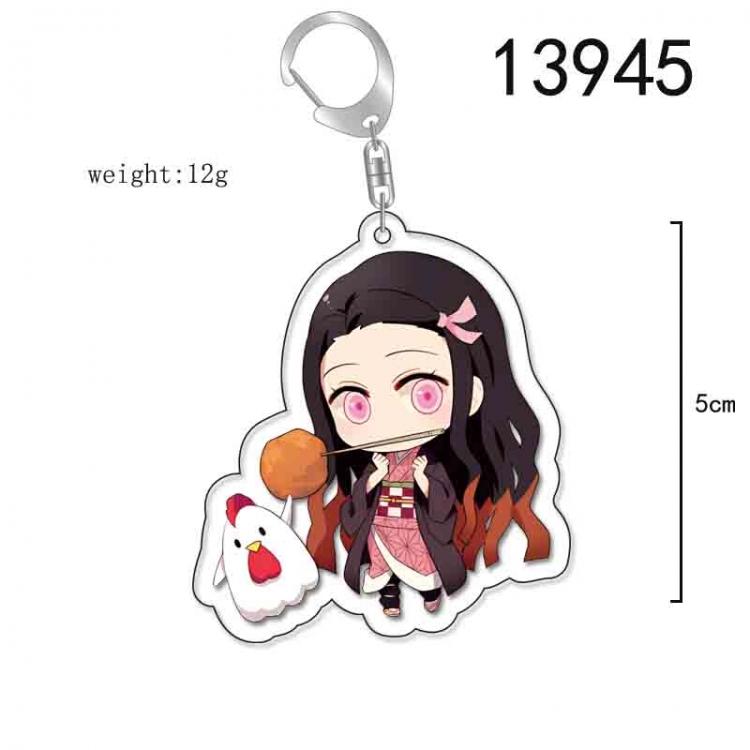 Demon Slayer Kimets Anime Acrylic Keychain Charm price for 5 pcs 13945