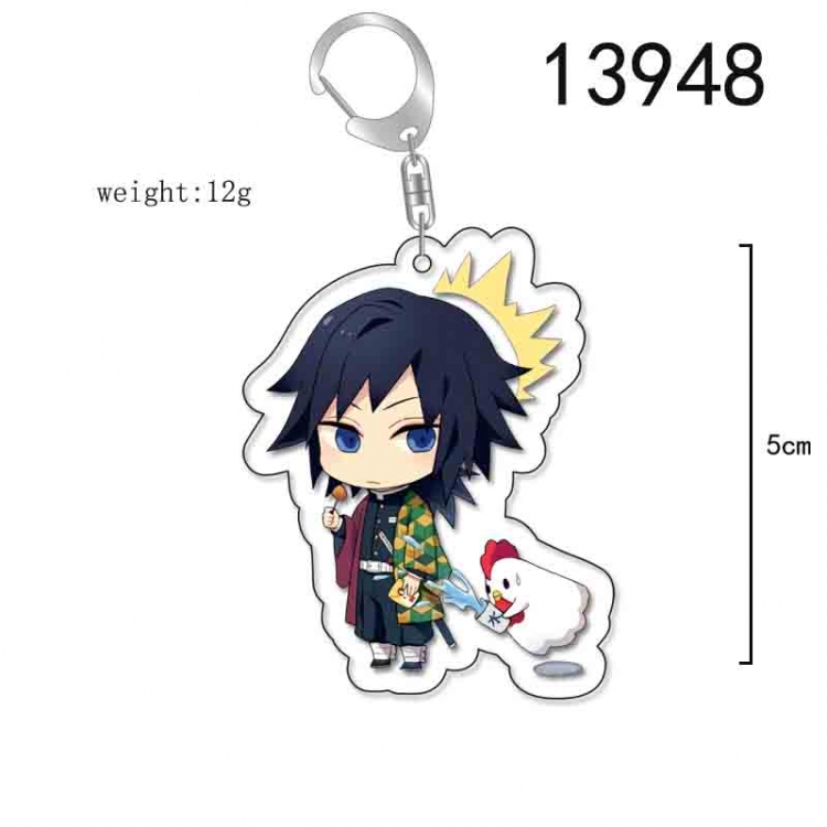 Demon Slayer Kimets Anime Acrylic Keychain Charm price for 5 pcs 13948