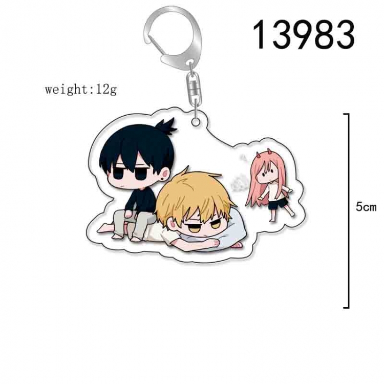 Chainsaw man Anime Acrylic Keychain Charm price for 5 pcs 13983