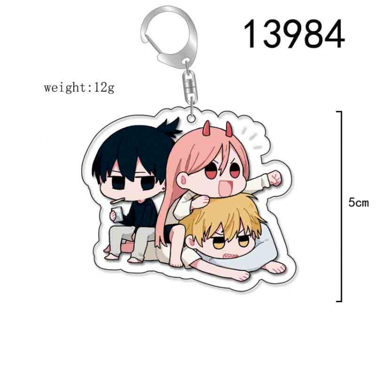 Chainsaw man Anime Acrylic Keychain Charm price for 5 pcs 13984