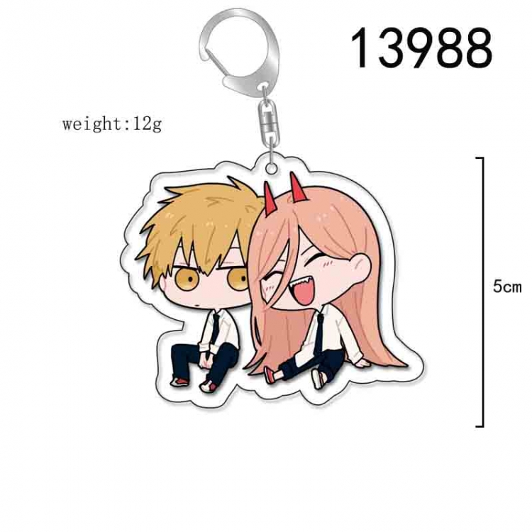 Chainsaw man Anime Acrylic Keychain Charm price for 5 pcs 13988