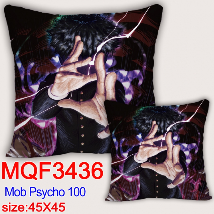 Mob Psycho 100 Anime square full-color pillow cushion 45X45CM NO FILLING MQF 3436