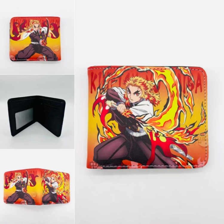 Demon Slayer Kimets Full color PU two fold short card bag wallet