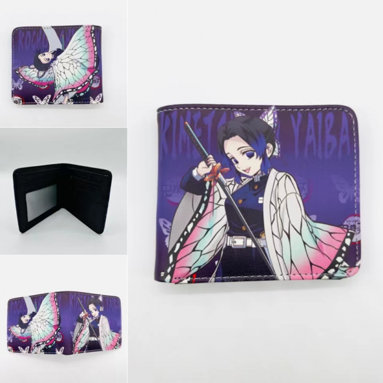 Demon Slayer Kimets Full color PU two fold short card bag wallet