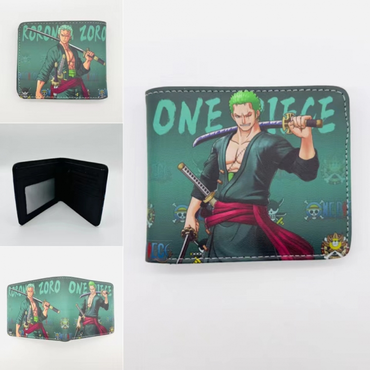 One Piece Full color PU two fold short card bag wallet