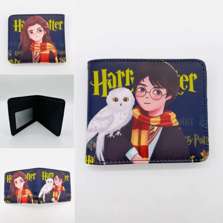 Harry Potter Full color PU two fold short card bag wallet