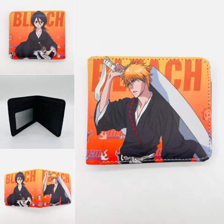 Bleach Full color PU two fold short card bag wallet
