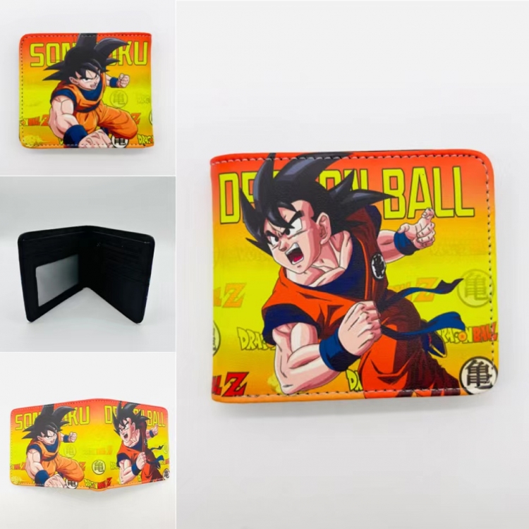 DRAGON BALL Full color PU two fold short card bag wallet