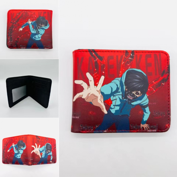 Tokyo Ghoul Full color PU two fold short card bag wallet