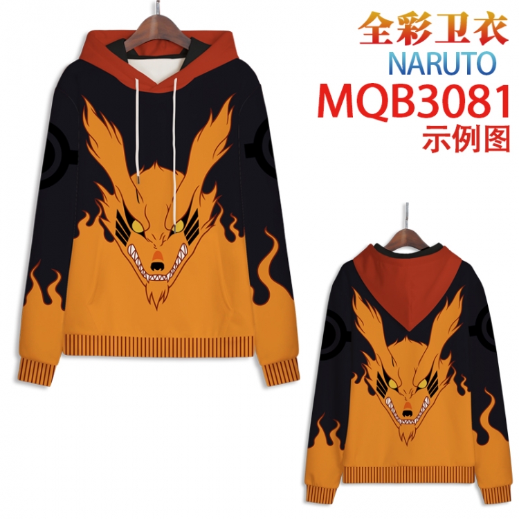 Naruto Full color long sleeve hooded patch pocket sweater from 2XS to 4XL  MQB-3081