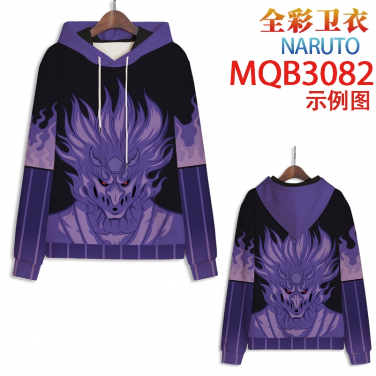 Naruto Full color long sleeve hooded patch pocket sweater from 2XS to 4XL MQB-3082
