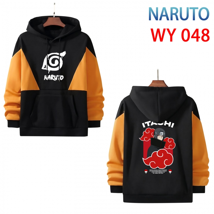 Naruto Anime color contrast patch pocket sweater  from S to 3XL  WY 48