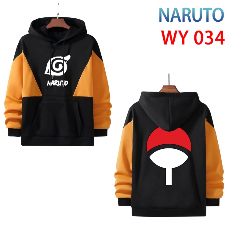 Naruto Anime color contrast patch pocket sweater  from S to 3XL  WY 034