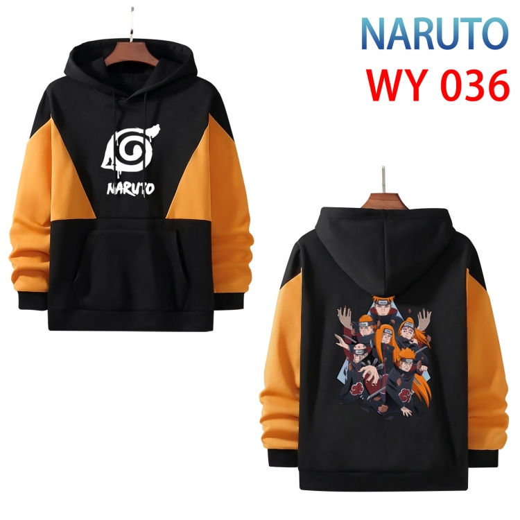 Naruto Anime color contrast patch pocket sweater  from S to 3XL WY 036