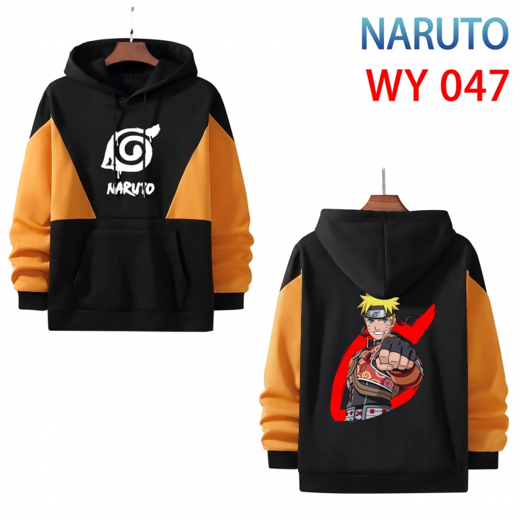 Naruto Anime color contrast patch pocket sweater  from S to 3XL WY 47