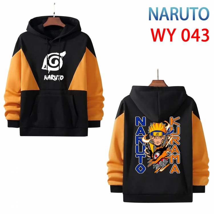 Naruto Anime color contrast patch pocket sweater  from S to 3XL WY 043