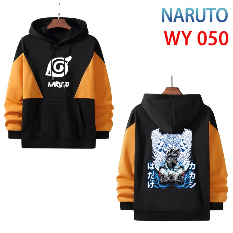 Naruto Anime color contrast patch pocket sweater  from S to 3XL  WY 50