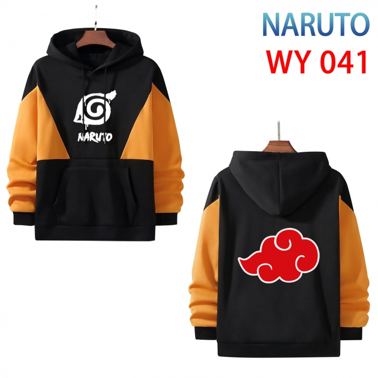 Naruto Anime color contrast patch pocket sweater  from S to 3XL WY 041