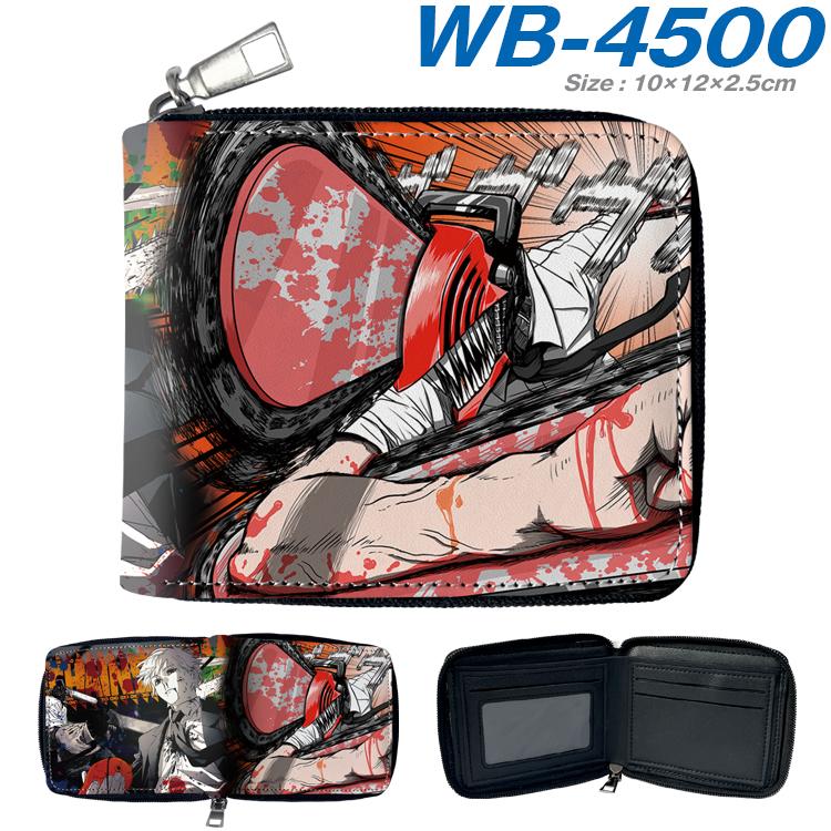 Chainsaw man Anime Full Color Short All Inclusive Zipper Wallet 10x12x2.5cm WB-4500A