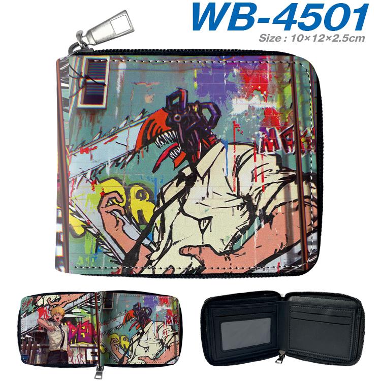 Chainsaw man Anime Full Color Short All Inclusive Zipper Wallet 10x12x2.5cm WB-4501A