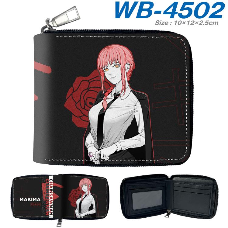 Chainsaw man Anime Full Color Short All Inclusive Zipper Wallet 10x12x2.5cm WB-4502A