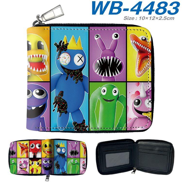 Rainbow friend Anime Full Color Short All Inclusive Zipper Wallet 10x12x2.5cm WB-4483A