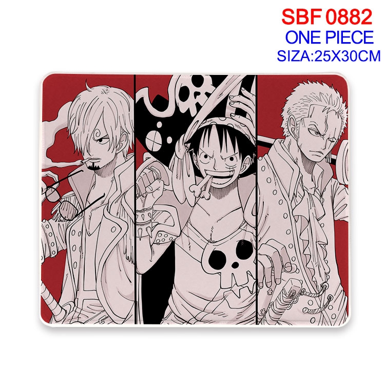 One Piece Anime peripheral edge lock mouse pad 25X30cm