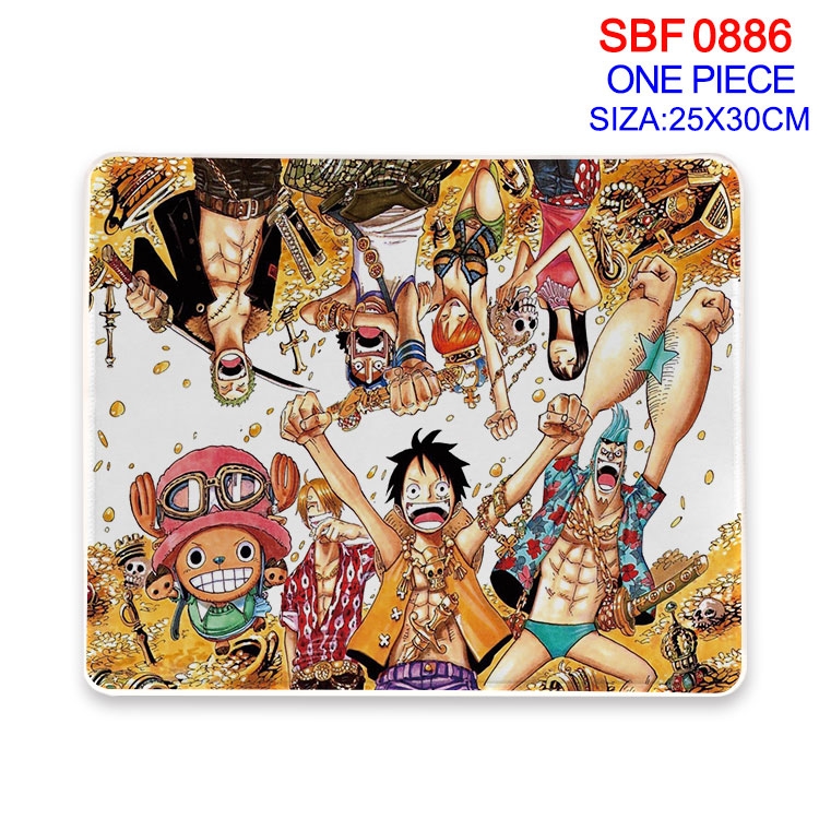 One Piece Anime peripheral edge lock mouse pad 25X30cm