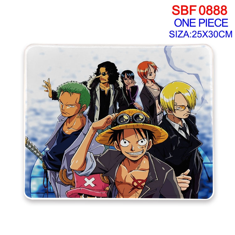 One Piece Anime peripheral edge lock mouse pad 25X30cm