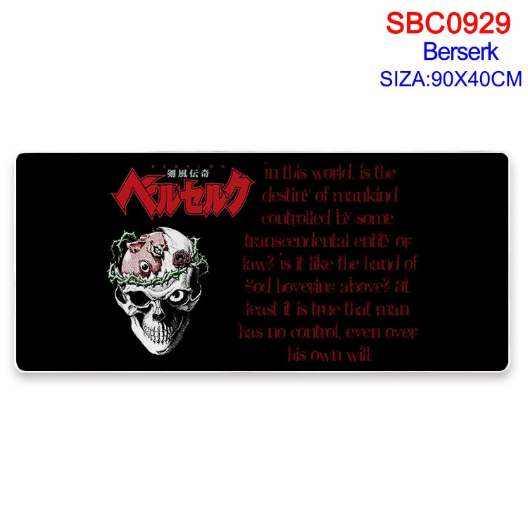 Berserk Anime peripheral edge lock mouse pad 90X40CM  SBC-929