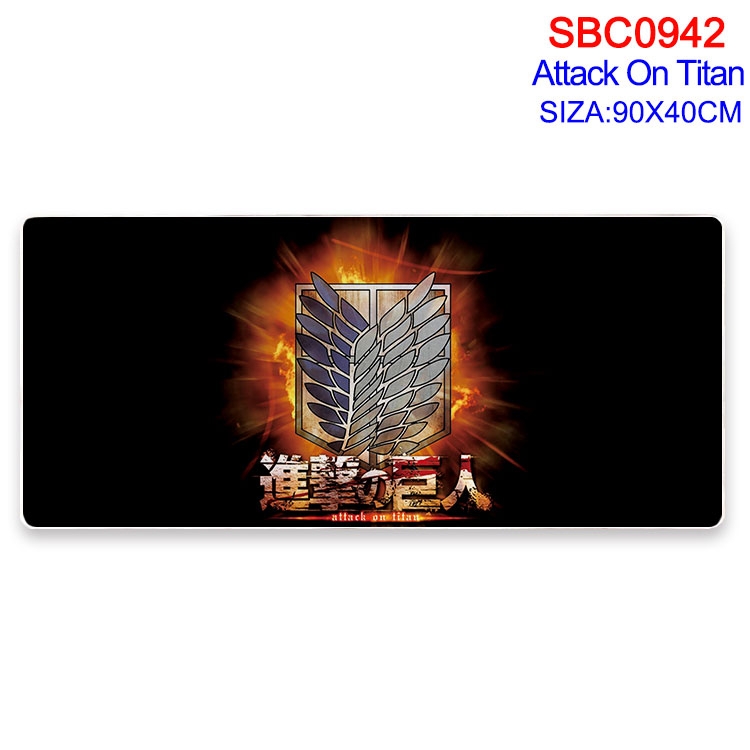 Shingeki no Kyojin Anime peripheral edge lock mouse pad 90X40CM